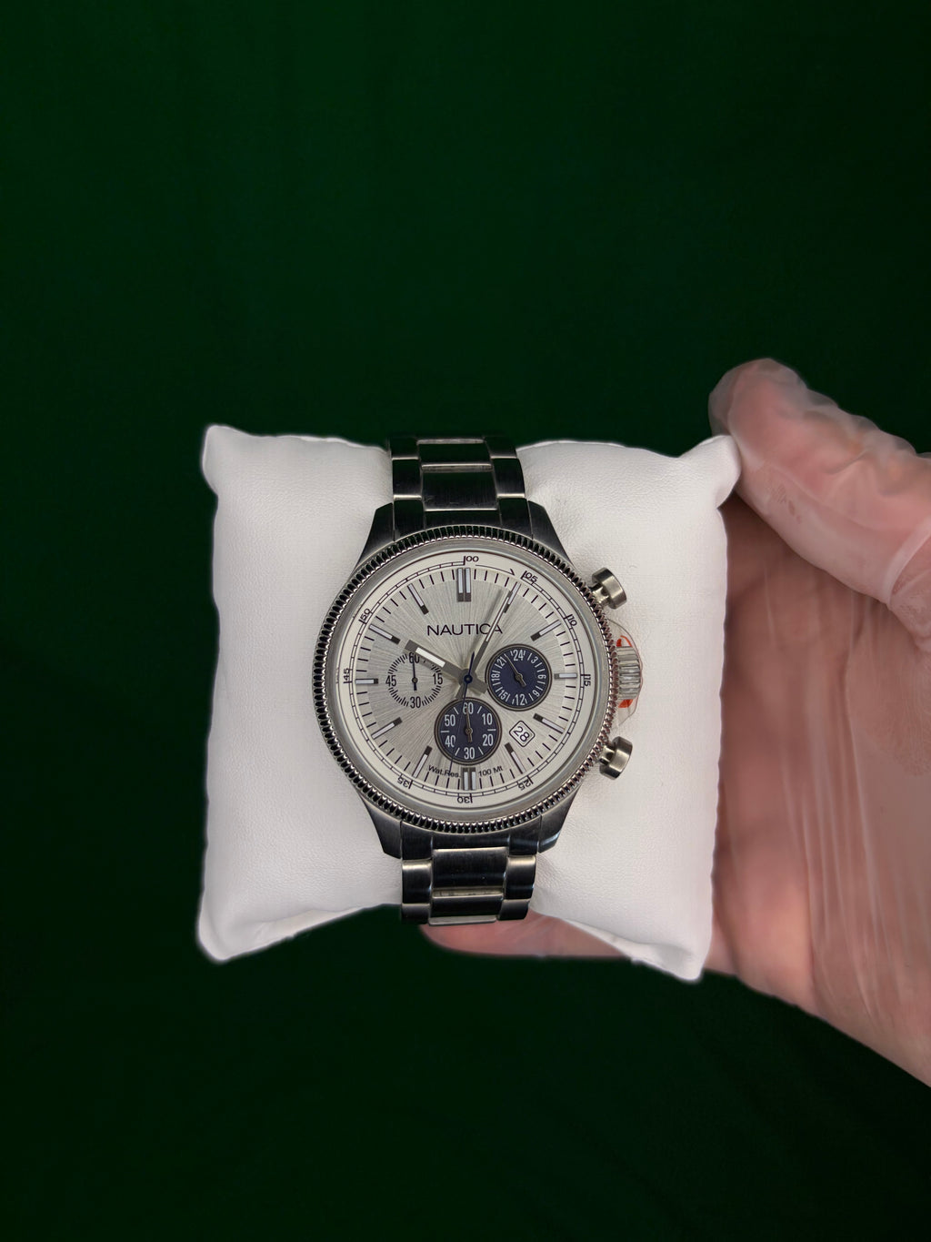 Nautica Dress Chronograph Silver Dial