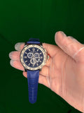 Nautica Blue Leather Strap Chronograph